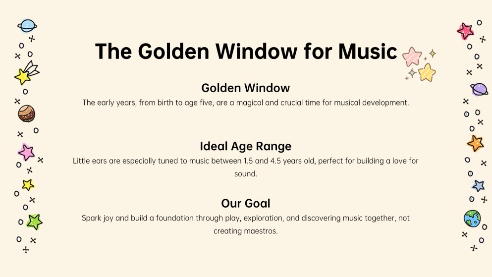 Music Subject for Pre-K Presentation