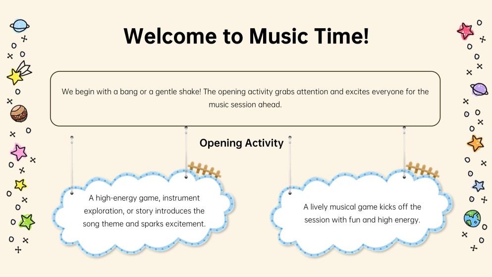 Music Subject for Pre-K Presentation