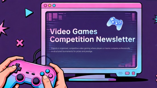 Video Games Competition Newsletter Presentation