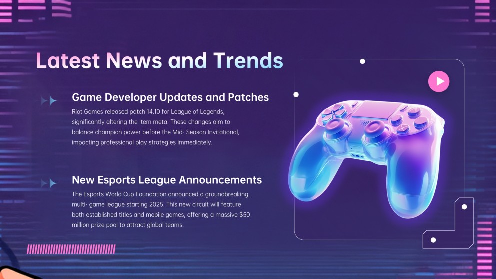 Video Games Competition Newsletter Presentation