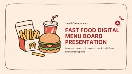Presentasyon para sa Digital Menu Board ng Fast Food