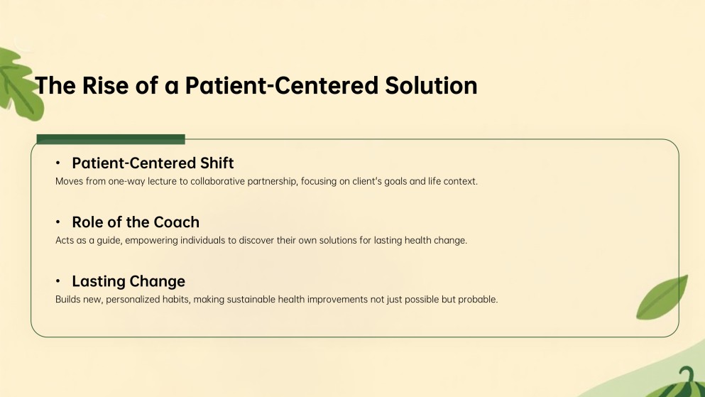 Healthy Nutrition Coach Portfolio Presentation