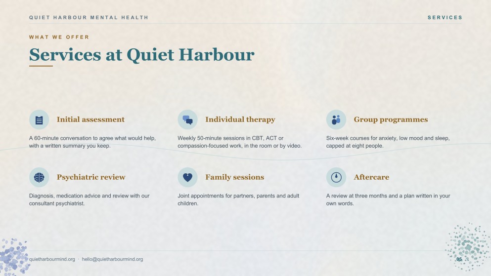 Mental Health Clinic Introduction Presentation