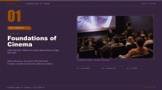 Spécialisation en cinéma et audiovisuel pour une présentation universitaire