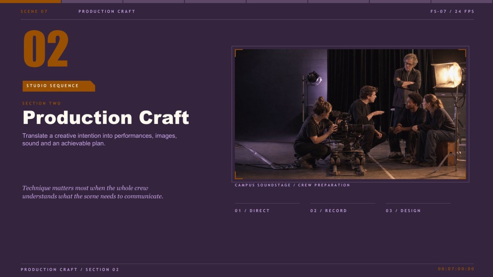 Spécialisation en cinéma et audiovisuel pour une présentation universitaire