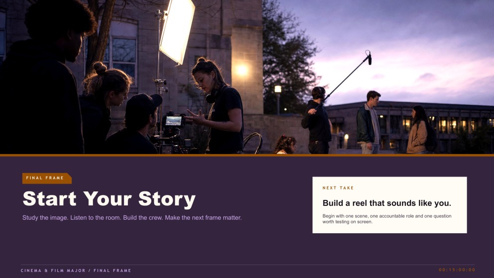 Spécialisation en cinéma et audiovisuel pour une présentation universitaire