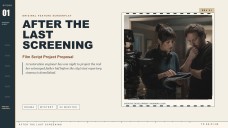 Präsentation eines Projektvorschlags für ein Filmskript