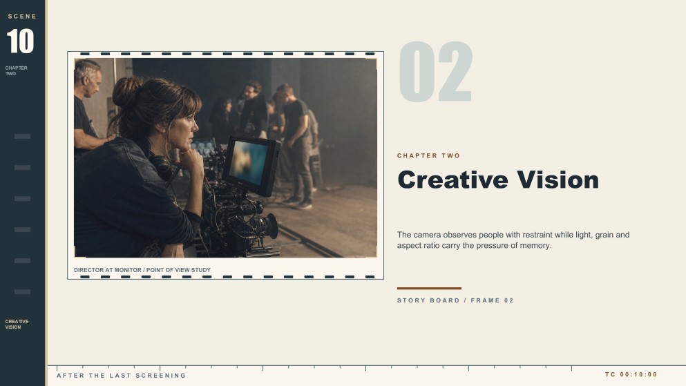 Präsentation eines Projektvorschlags für ein Filmskript