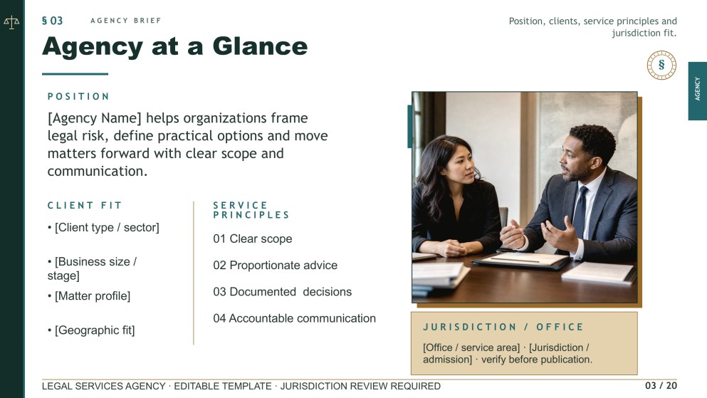 Legal Services Agency Promotion Presentation