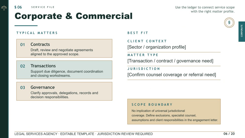 Legal Services Agency Promotion Presentation