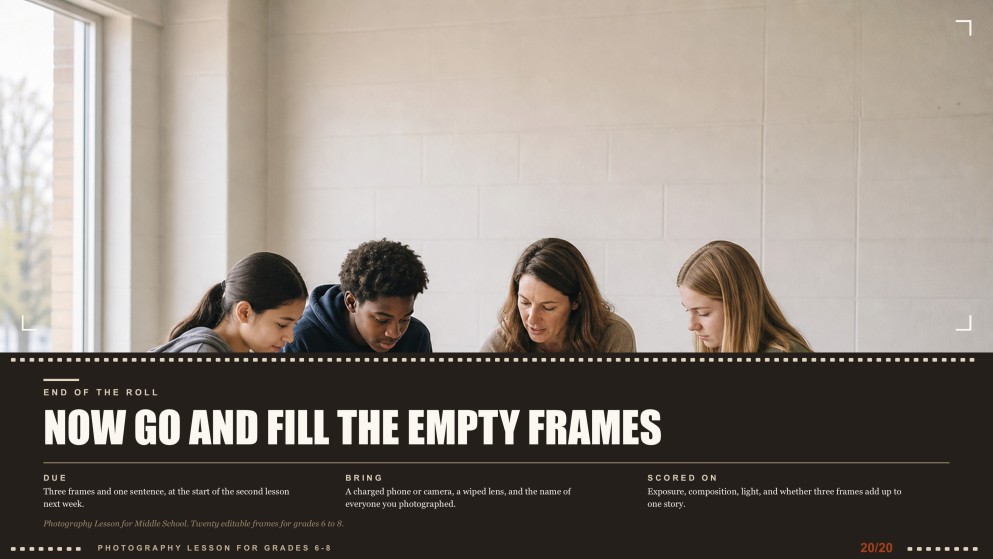 Photography Lesson for Middle School Presentation
