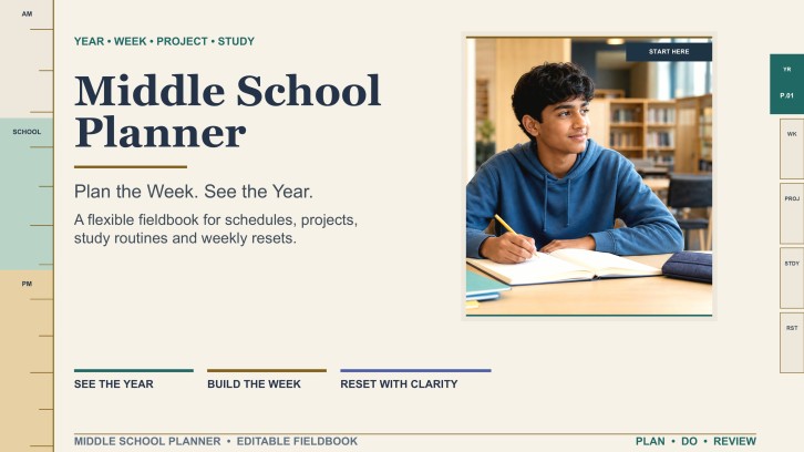 Middle School Planner Template