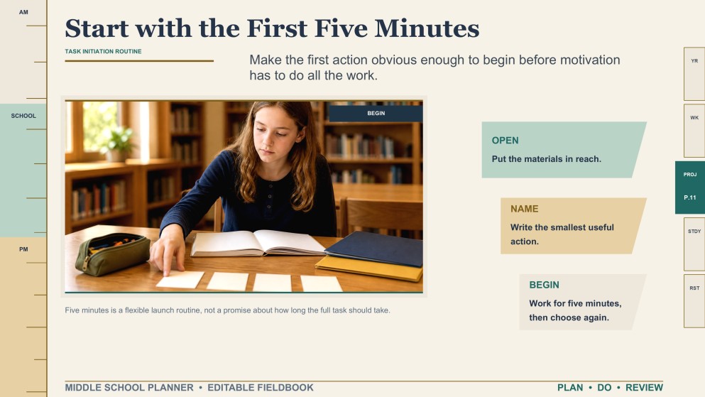 Middle School Planner Template