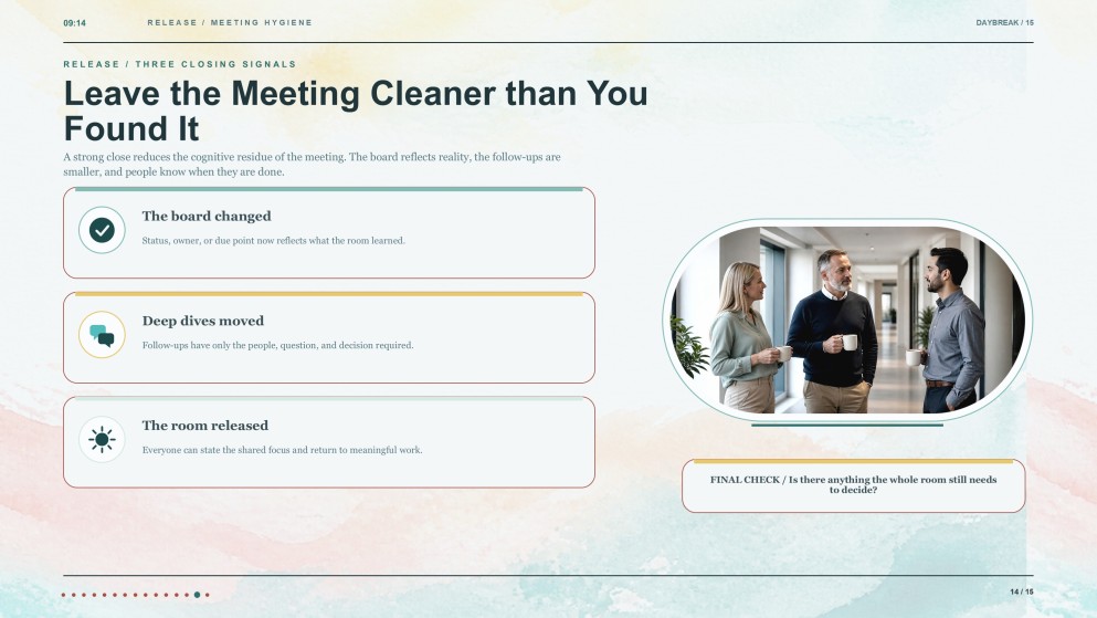 Elegant Watercolor Morning Meeting Presentation