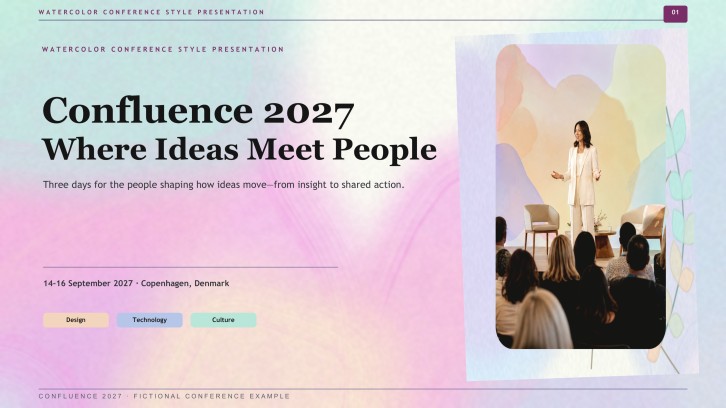 Watercolor Conference-Style Presentation