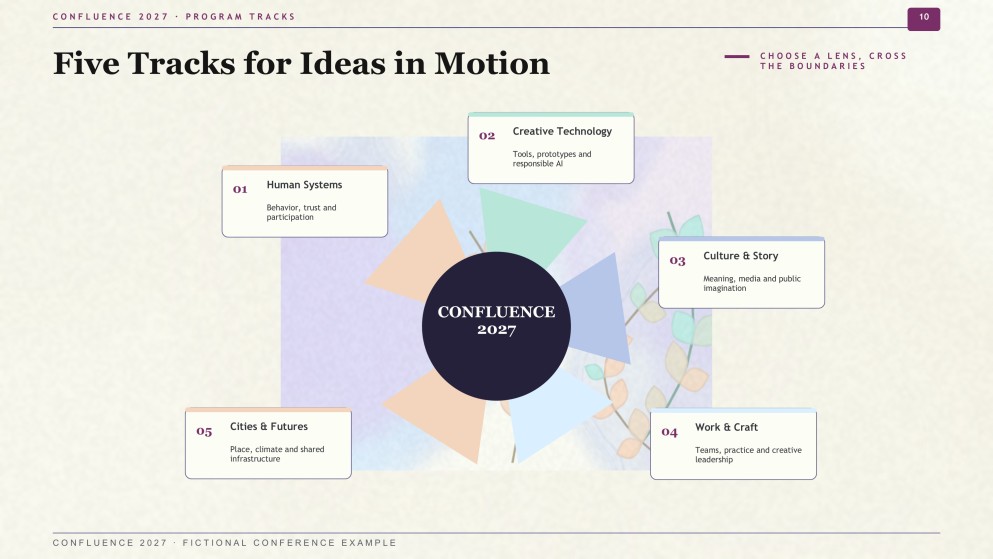 Watercolor Conference-Style Presentation