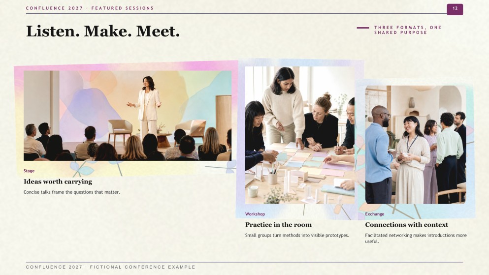Watercolor Conference-Style Presentation