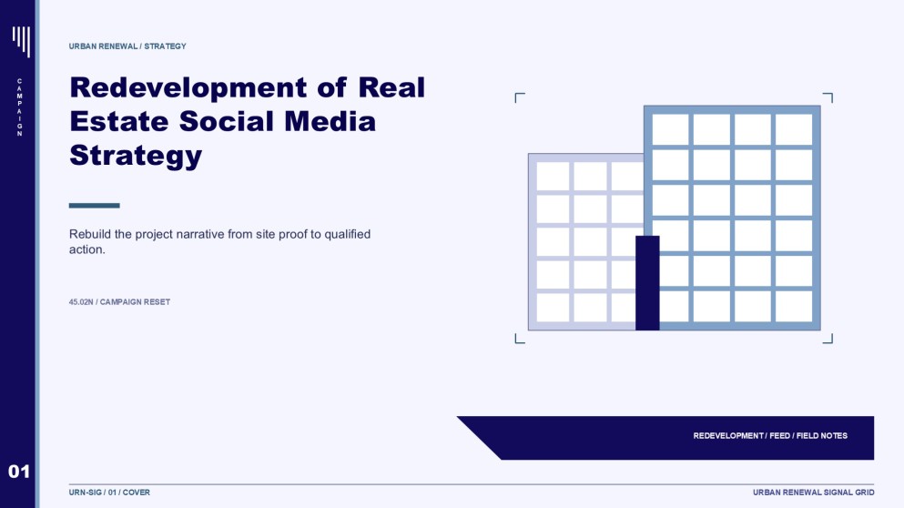 Redevelopment of Real Estate Social Media Strategy Presentation