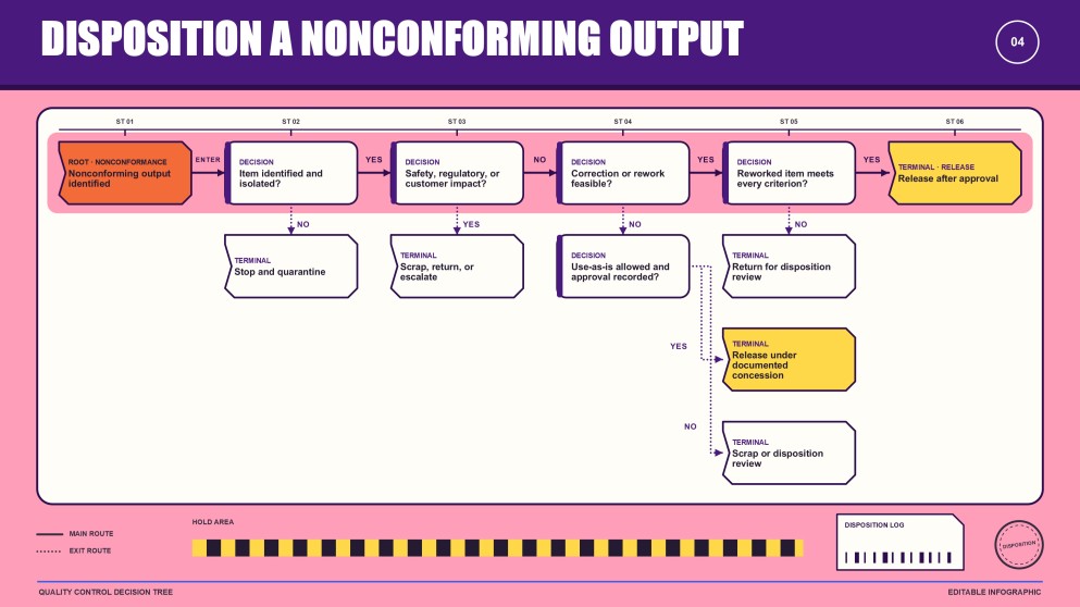 Quality Control Decision Tree Infographics