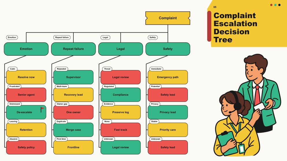 Customer Service Decision Tree Infographics