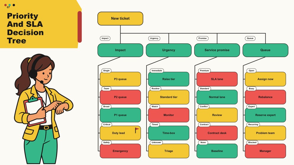 Customer Service Decision Tree Infographics