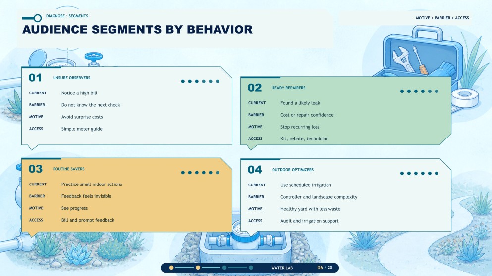 Presentasyon ng Social Marketing Plan para sa Pagpapanatili ng Tubig