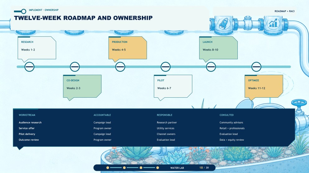 Presentasyon ng Social Marketing Plan para sa Pagpapanatili ng Tubig