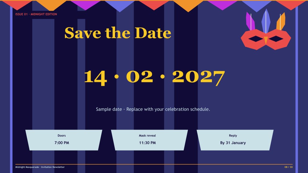 Convite para Newsletter de Festa à Fantasia