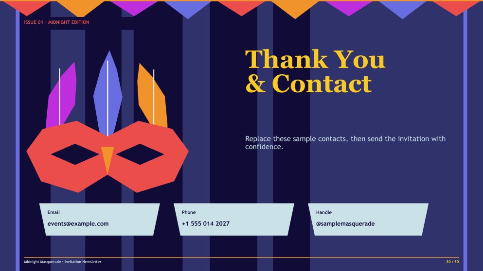 Convite para Newsletter de Festa à Fantasia