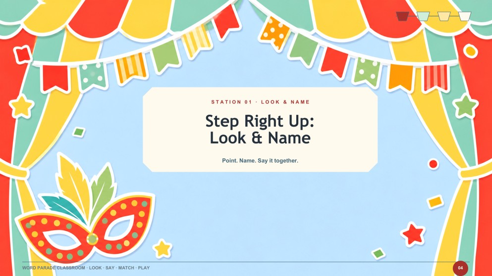 Carnival Vocabulary for Pre-K Presentation
