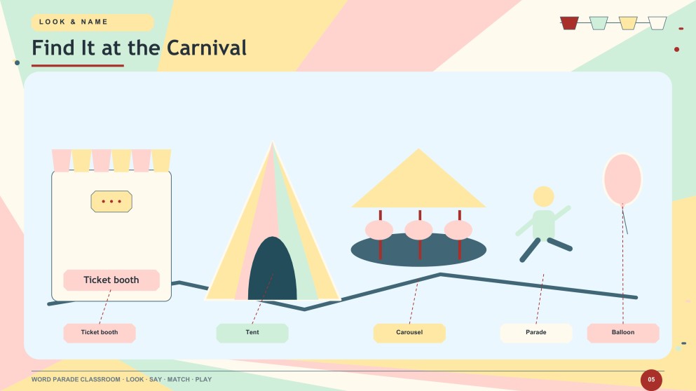 Carnival Vocabulary for Pre-K Presentation