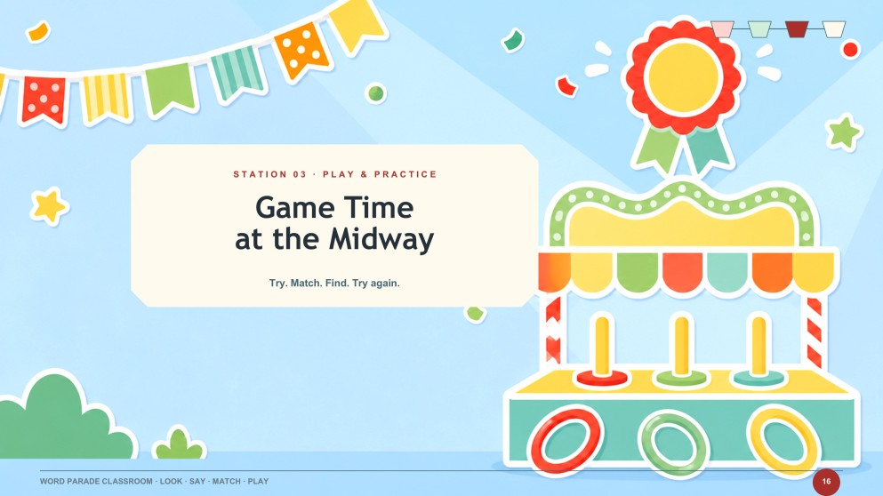Carnival Vocabulary for Pre-K Presentation