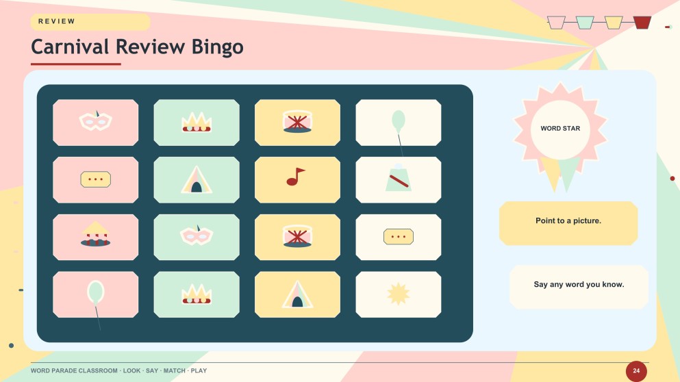 Carnival Vocabulary for Pre-K Presentation