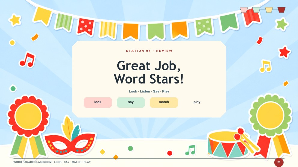 Carnival Vocabulary for Pre-K Presentation