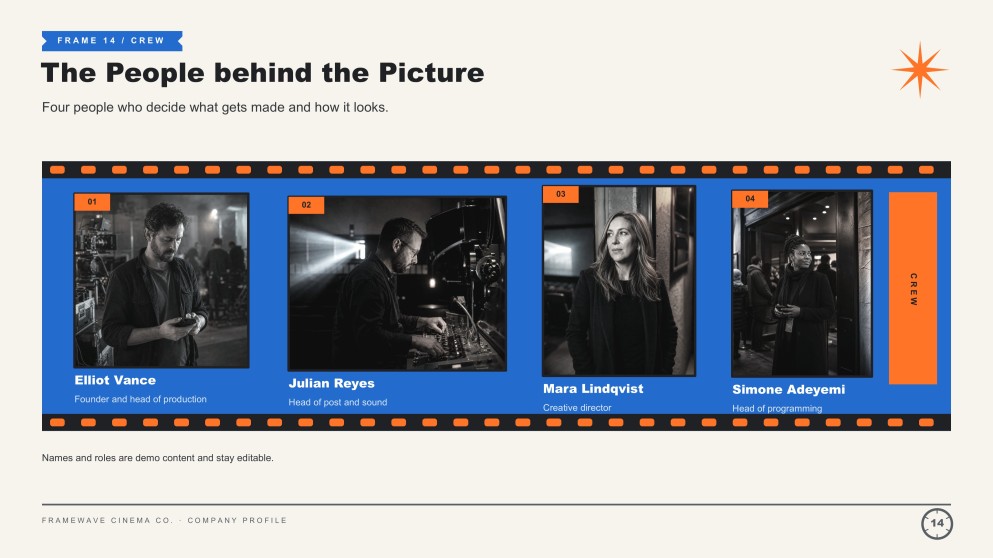 Präsentation zum Unternehmensprofil von Cool Cinema