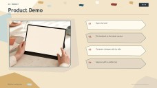 Présentation sur fond crème élégant