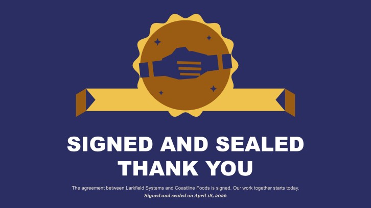 Corporate Closed Deal Thank You Presentation