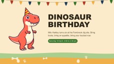Dinosaur Birthday Party Presentation