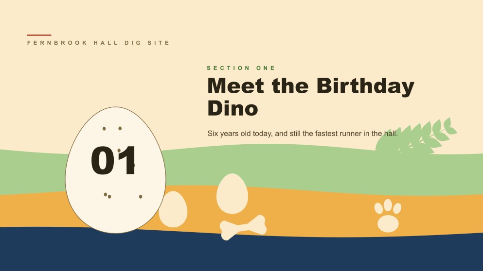 Dinosaur Birthday Party Presentation