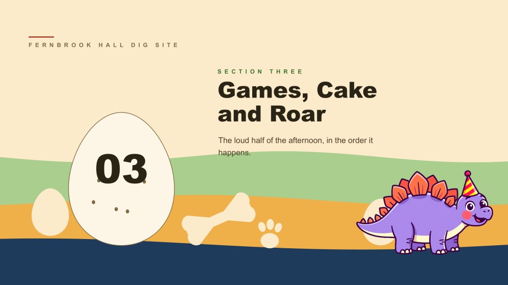 Dinosaur Birthday Party Presentation