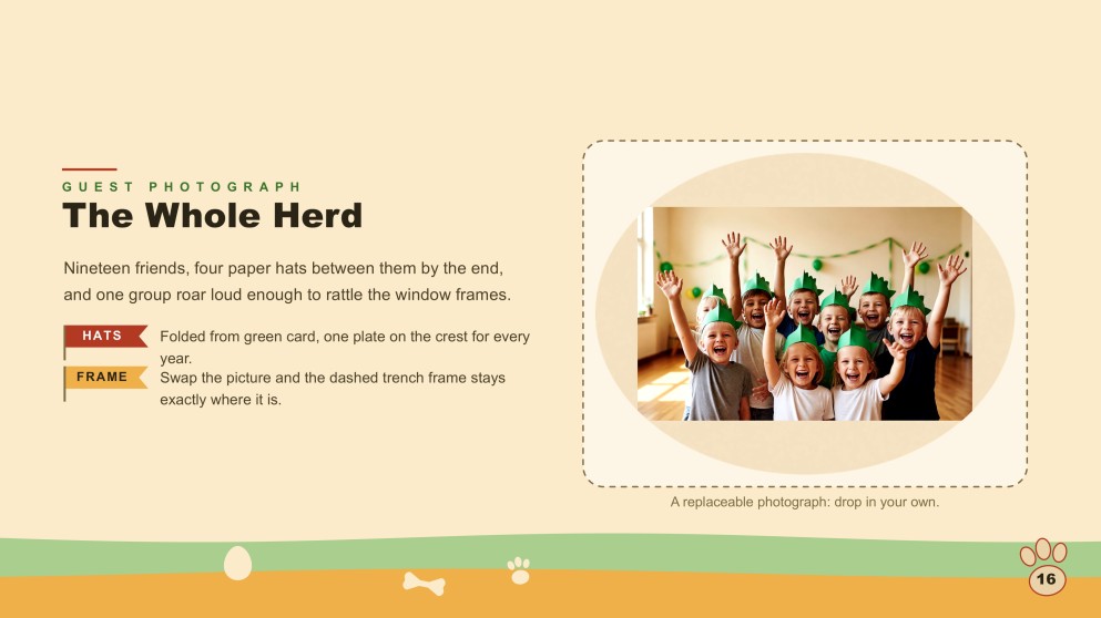 Dinosaur Birthday Party Presentation