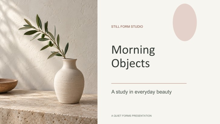 Minimalist Aesthetic Presentation for Morning Objects