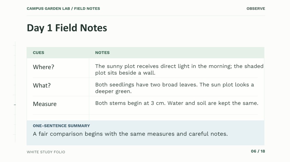 White Aesthetic Notes for School Presentation