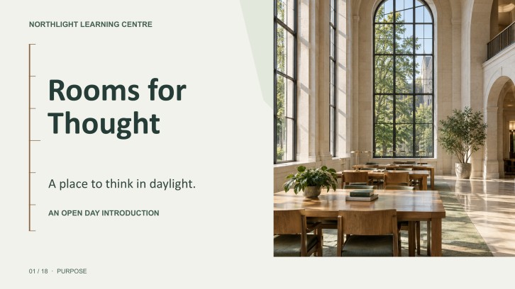 Light Academia Aesthetics School Center Presentation
