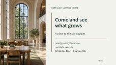 Présentation du centre scolaire au style Light Academia