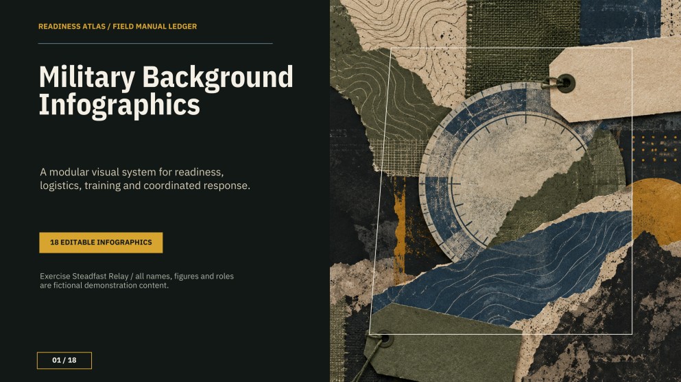 Military Background Infographics
