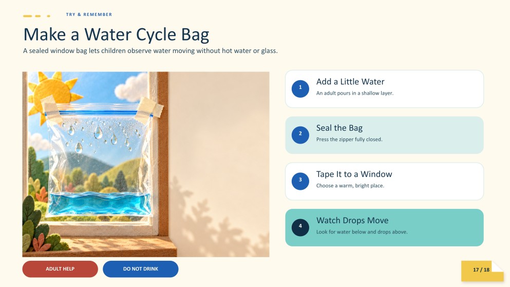 Biology Subject for Pre-K: The Water Cycle Presentation