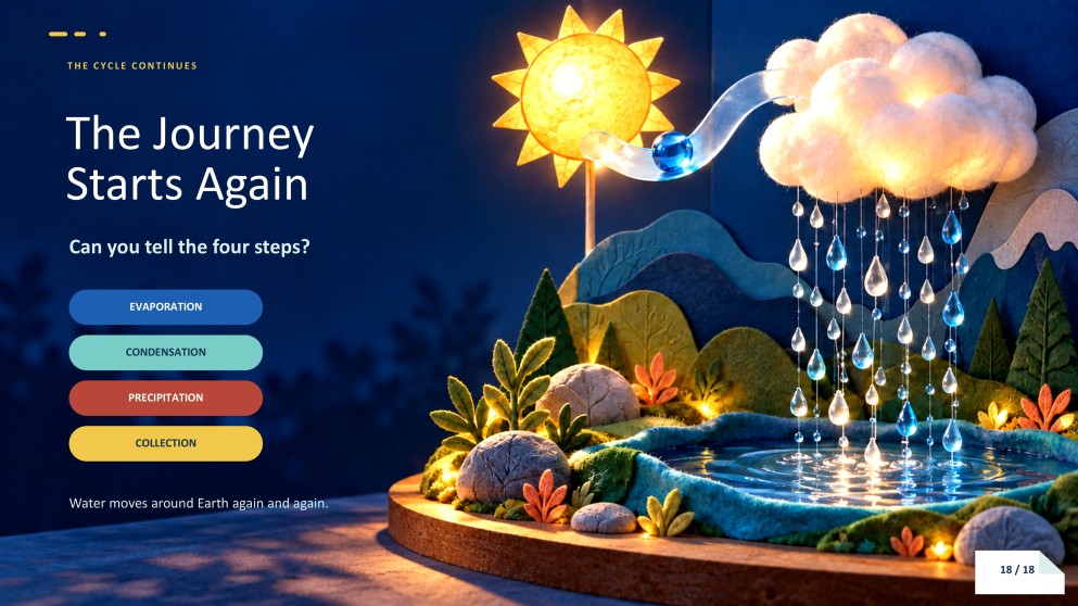 Biology Subject for Pre-K: The Water Cycle Presentation