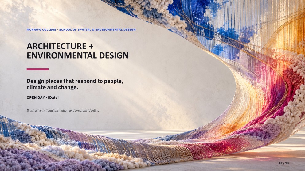 Architecture and Environmental Design Major for College Presentation
