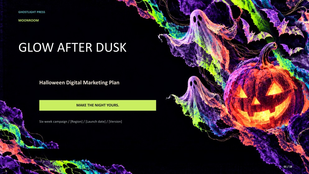 Halloween Digital Marketing Plan Presentation